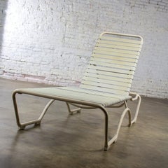 1950-1960's Tropitone Kahana Stackable Chaise Lounge Vinyl Riemen Aluminium Rahmen