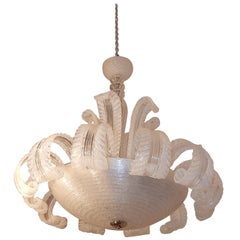 1950-1970 Chandelier Barovier y Toso Model Jet of Water to Murano