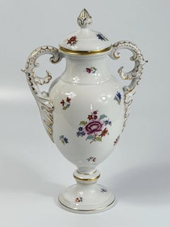 1950-1970, Herend Hand-Painted Porcelain Covered Vase - 10.4 in