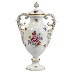 1950-1970, Herend Hand-Painted Porcelain Covered Vase - 10.4 in