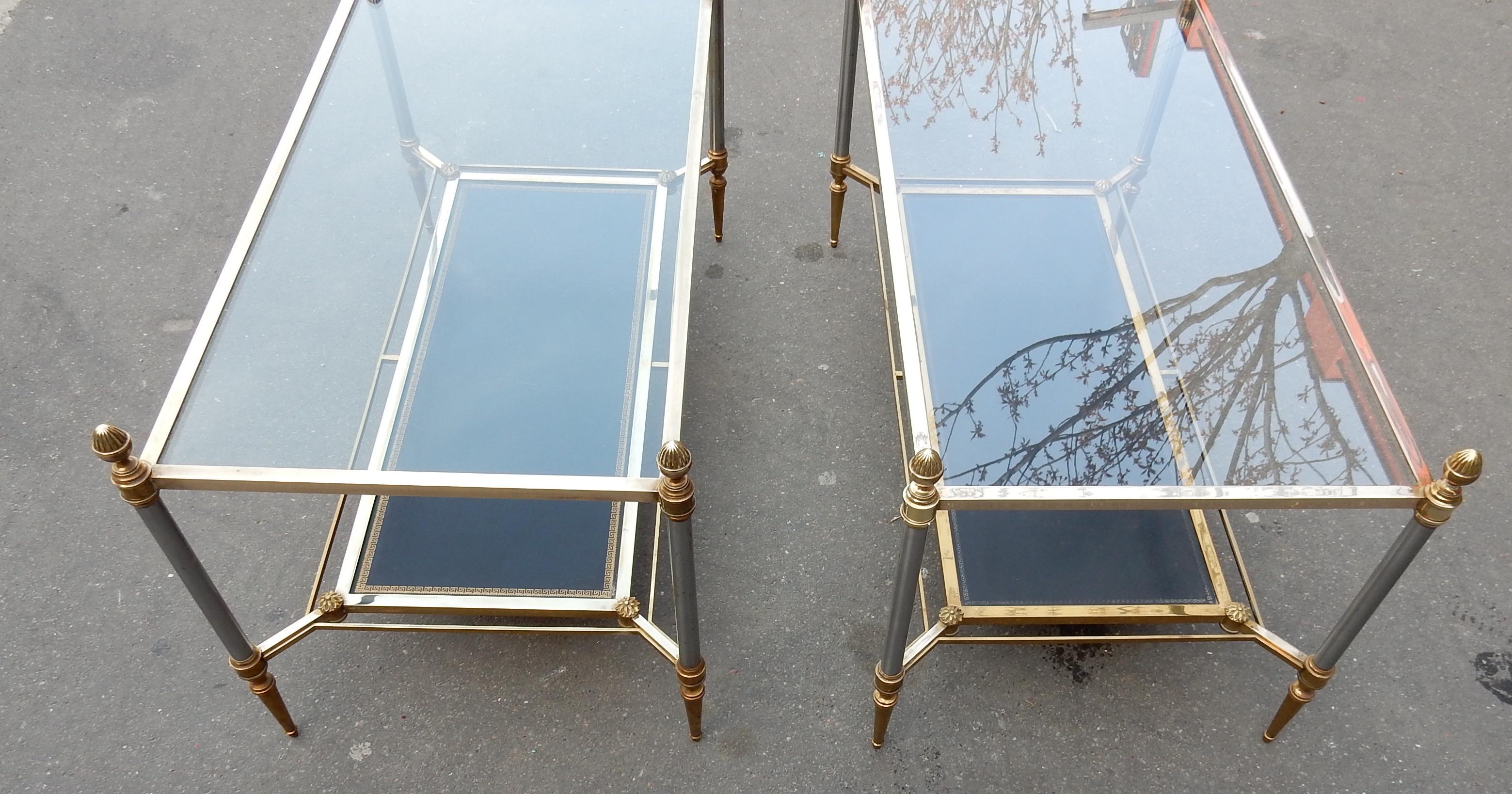 French 1950-1970' Pair of Coffee Table  Maison Jansen For Sale