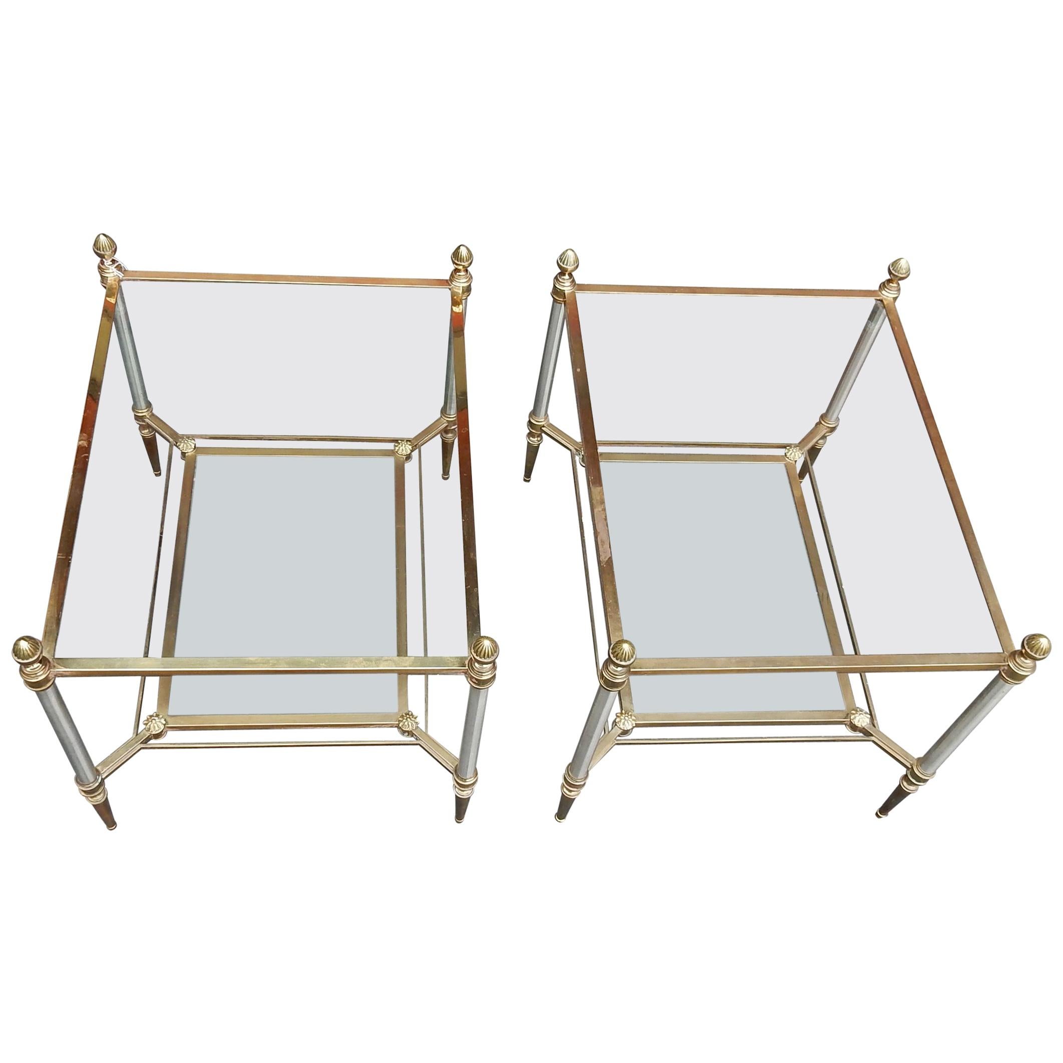 1950-1970 Pair of Coffee Tables Maison Jansen For Sale