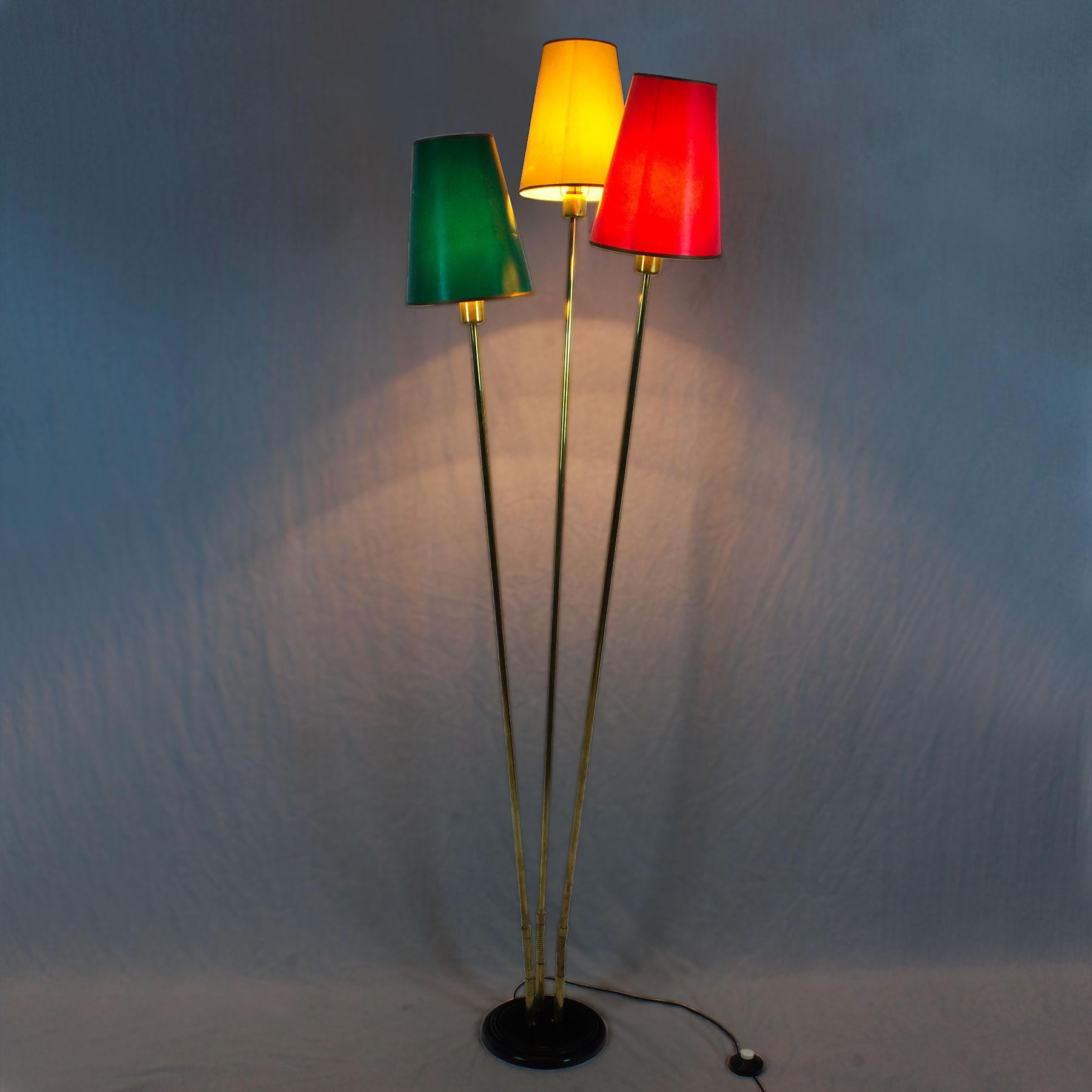 1950-1960 Large Standing Lamp with Three Arms 2