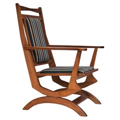 Retro 1950-60s, Danish highback rocking chair in original very good condition.