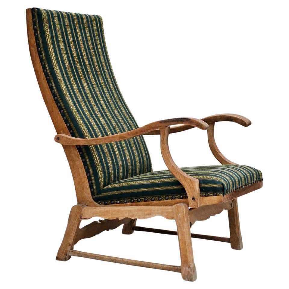 1950s, Scandinavian rocking chair, vintage green furniture velour. For ...