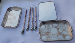 1950-1970 British Rolling Bar Silvered Metal and Openwork Galleries