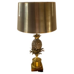 Lampe ananas en bronze, signée Charles & Fils, fabriquée en France, 1950/70