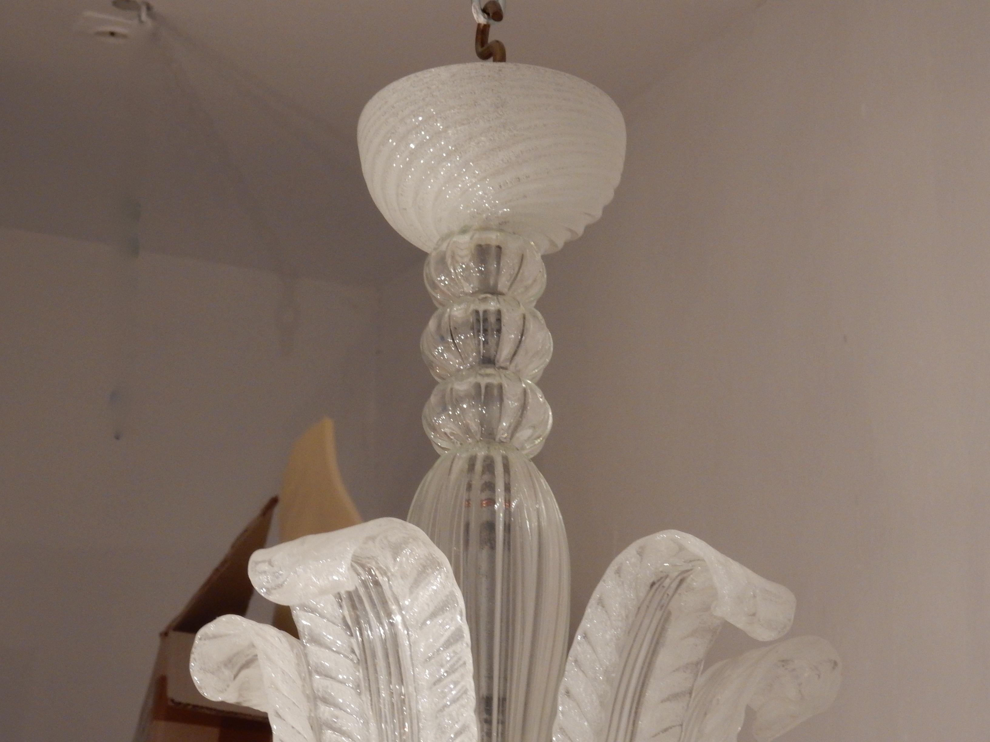 1950-1970 Chandelier Barovier y Toso Model Jet of Water to Murano For Sale 3