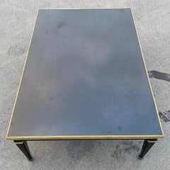 1950/70 Coffee Table Wood Lacquered Black Maison Jansen 120 x 80 cm Gerard MILLE