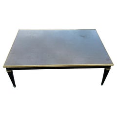 1950/70 Coffee Table Wood Lacquered Black Maison Jansen 120 x 80 cm Gerard MILLE