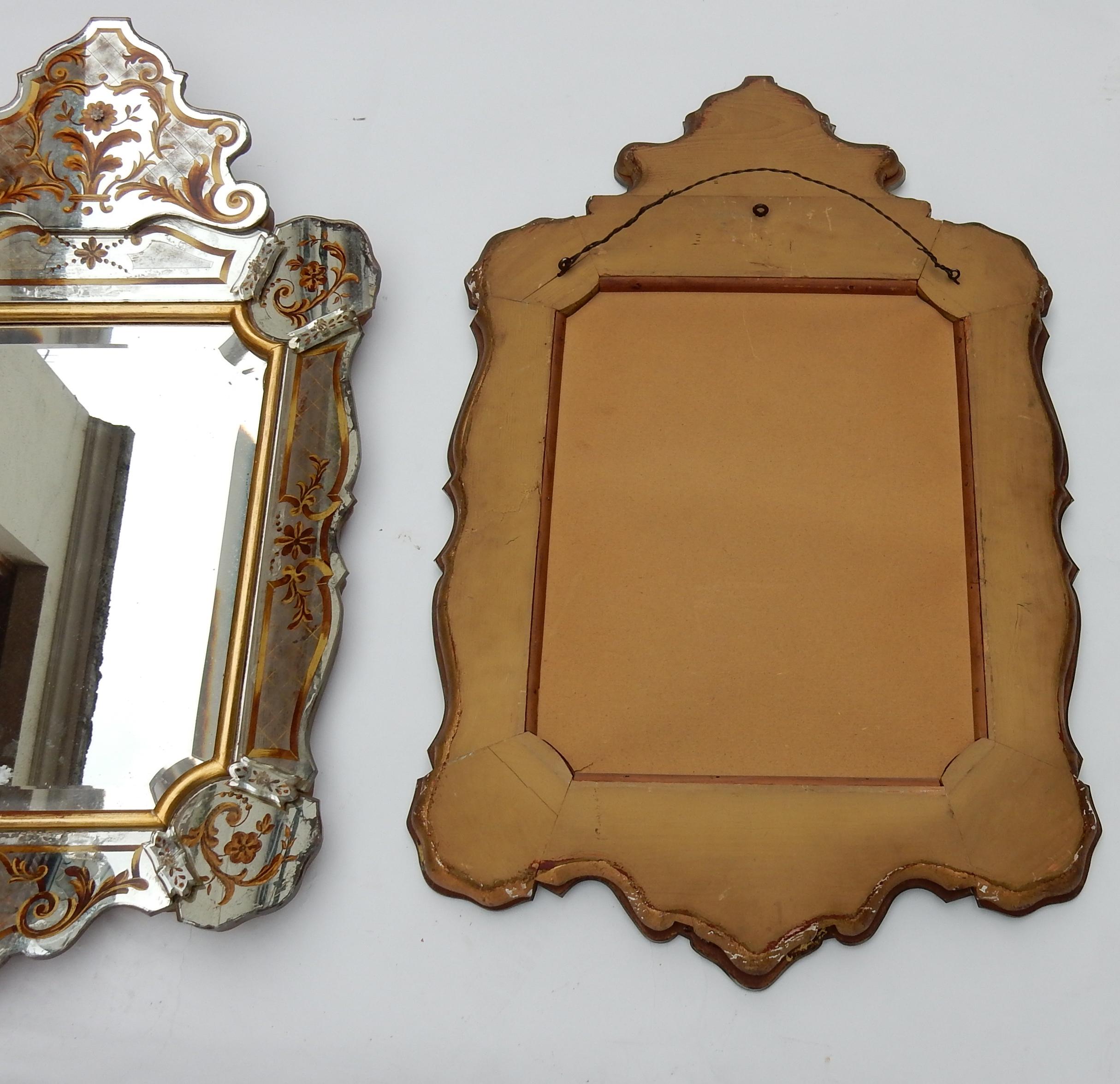 1950-1970 Pair of Mirrors with Decors Eglomised 4