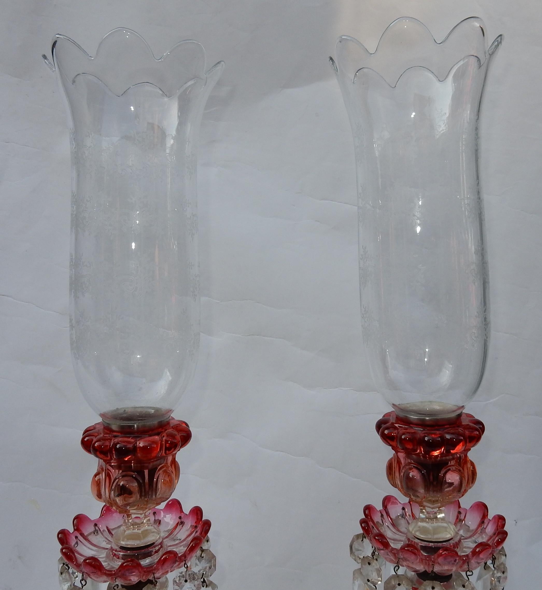 baccarat candle holder red