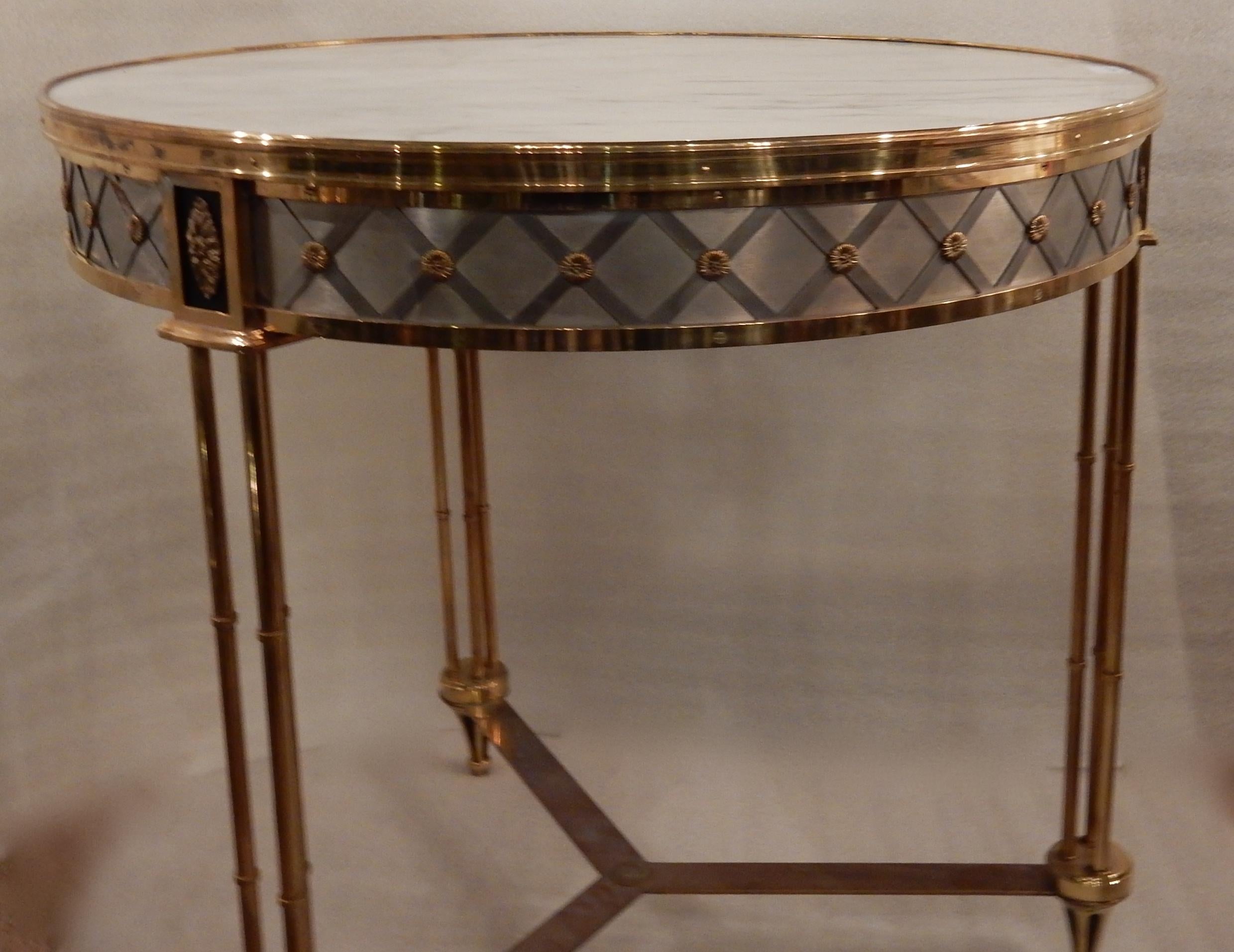 Directoire Pedestal Table attributed to Maison Jansen in the Style of Adam Weisweiler For Sale