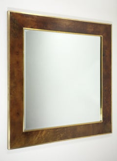 1950 Aldo Tura Modernista italiano de mediados de siglo Latón pergamino marrón