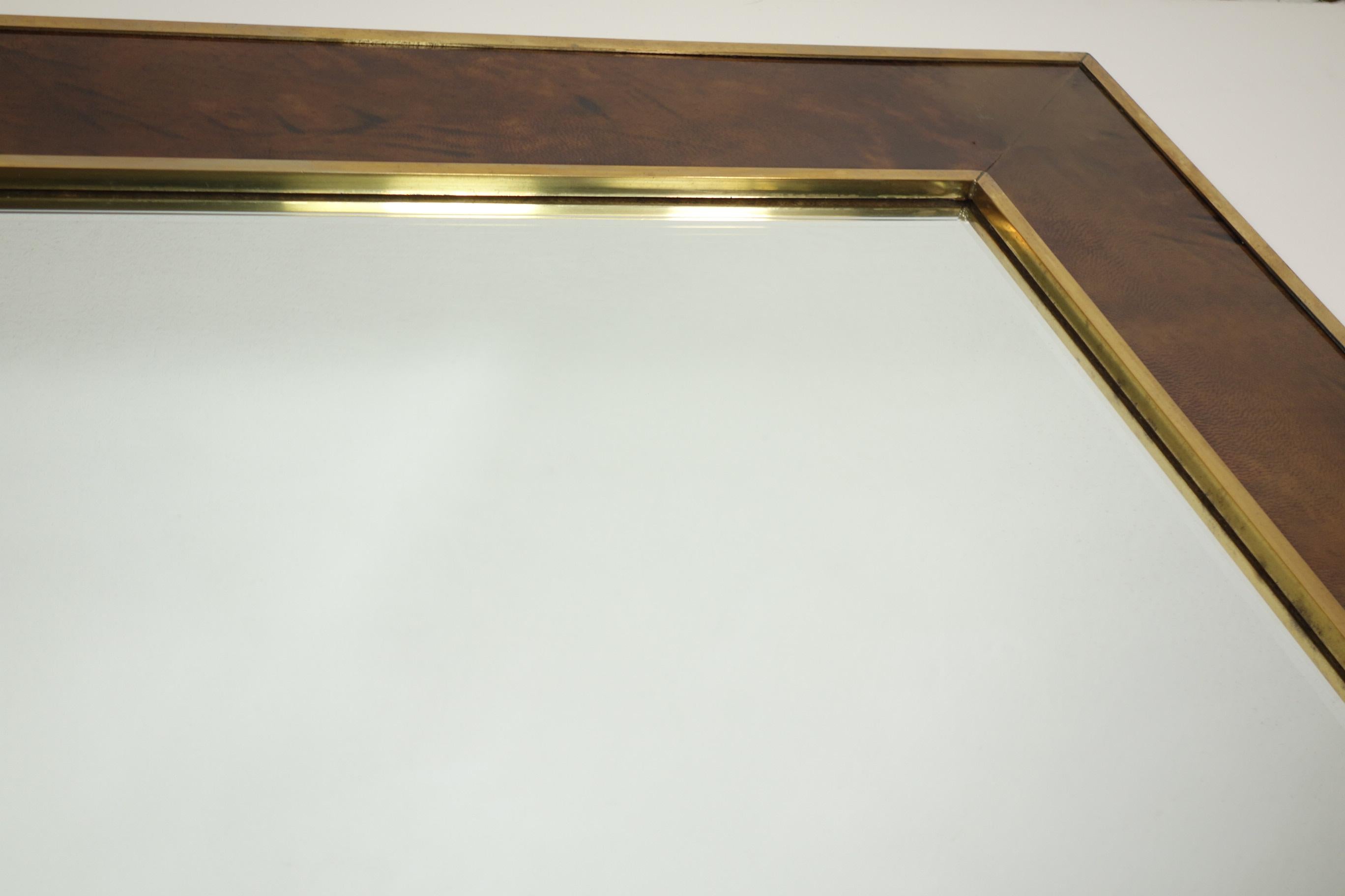 1950 Aldo Tura Modernista italiano de mediados de siglo Latón pergamino marrón en venta 1