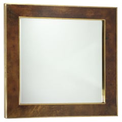 1950 Aldo Tura Italian Midcentury Modernist Brown Parchment Brass