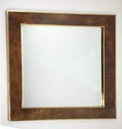 1950 Aldo Tura Italian Midcentury Modernist Brown Parchment Brass