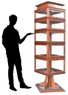 1950 Amazing Revolving Showcase in Cherrywood