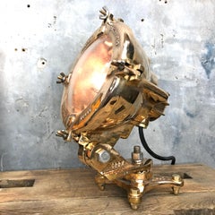 1950 American Industrial Cast Bronze Explosion Proof Table Lamp by Crouse Hinds