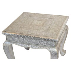 1950 Anglo-Indian Side Clad Silver Wrapped Low Table