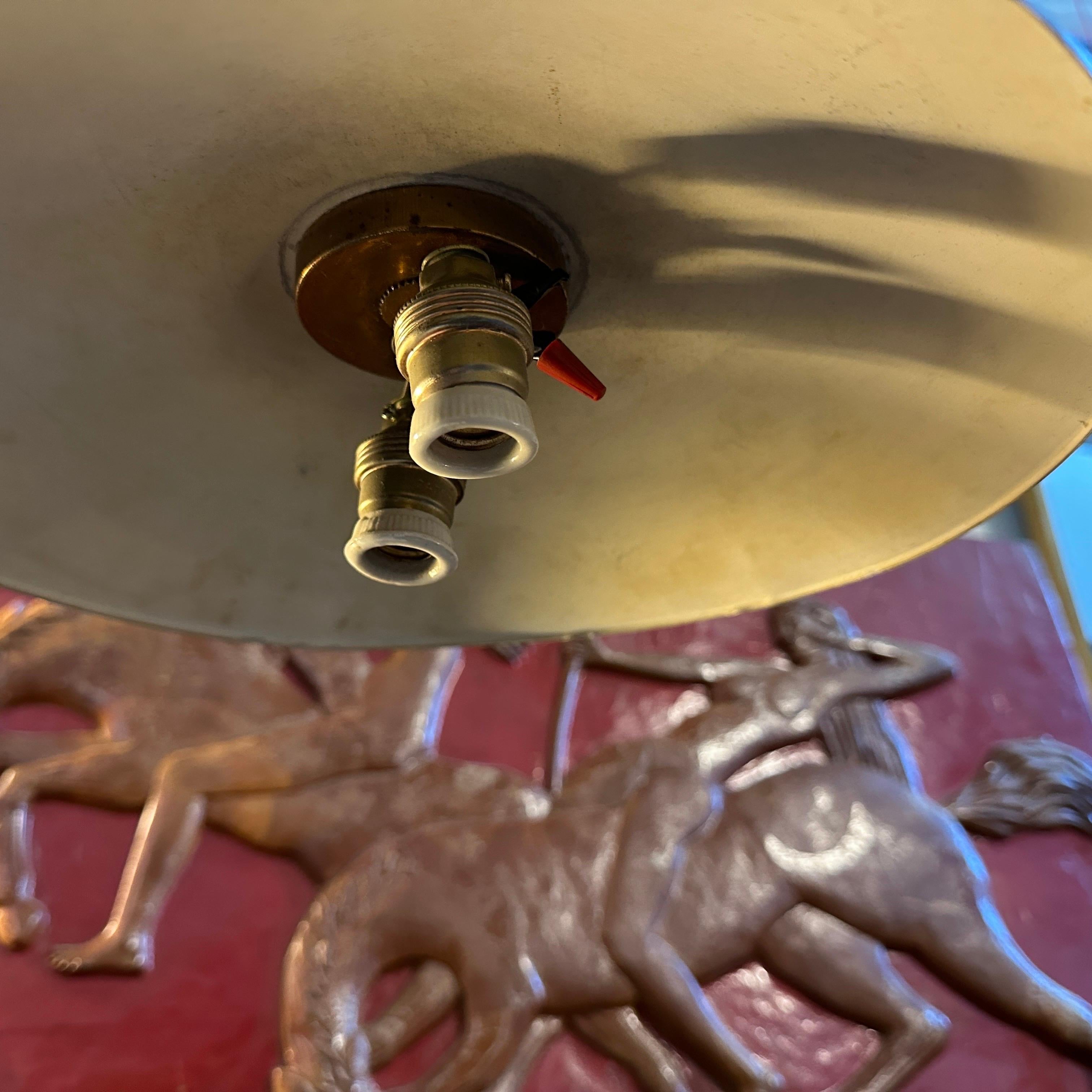 1950 Arredoluce Attribute Mid-Century Modern Brass and Marble Italian Desk Lamp (lampe de bureau italienne en laiton et marbre) en vente 8