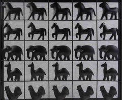 1950 Atelier Marolles Parafuoco in ferro battuto