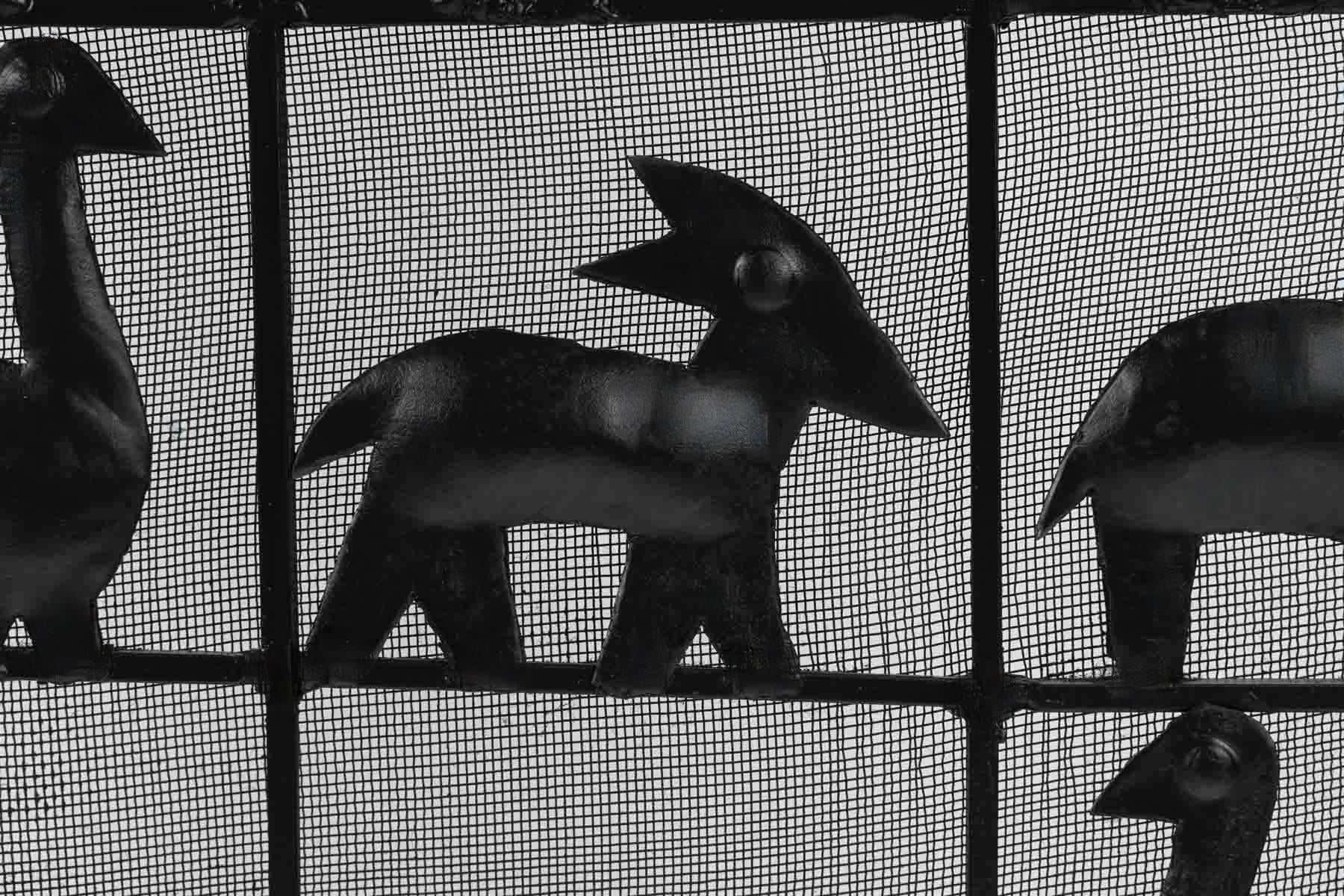 Biombo de hierro forjado 1950 Ateliers Marolles en Bueno Estado en Saint-Ouen, FR