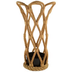 Vintage 1950 Audoux & Minet Rope Umbrella Stand