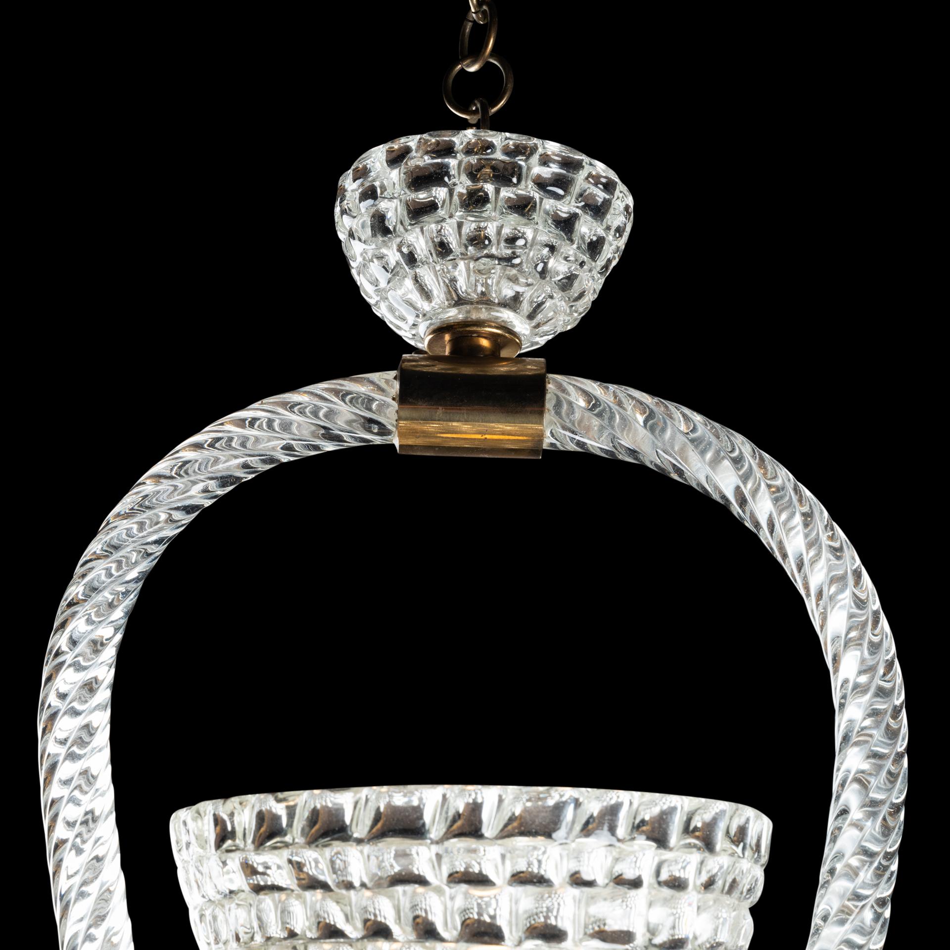 italien 1950 Suspension Barovier et Toso en vente