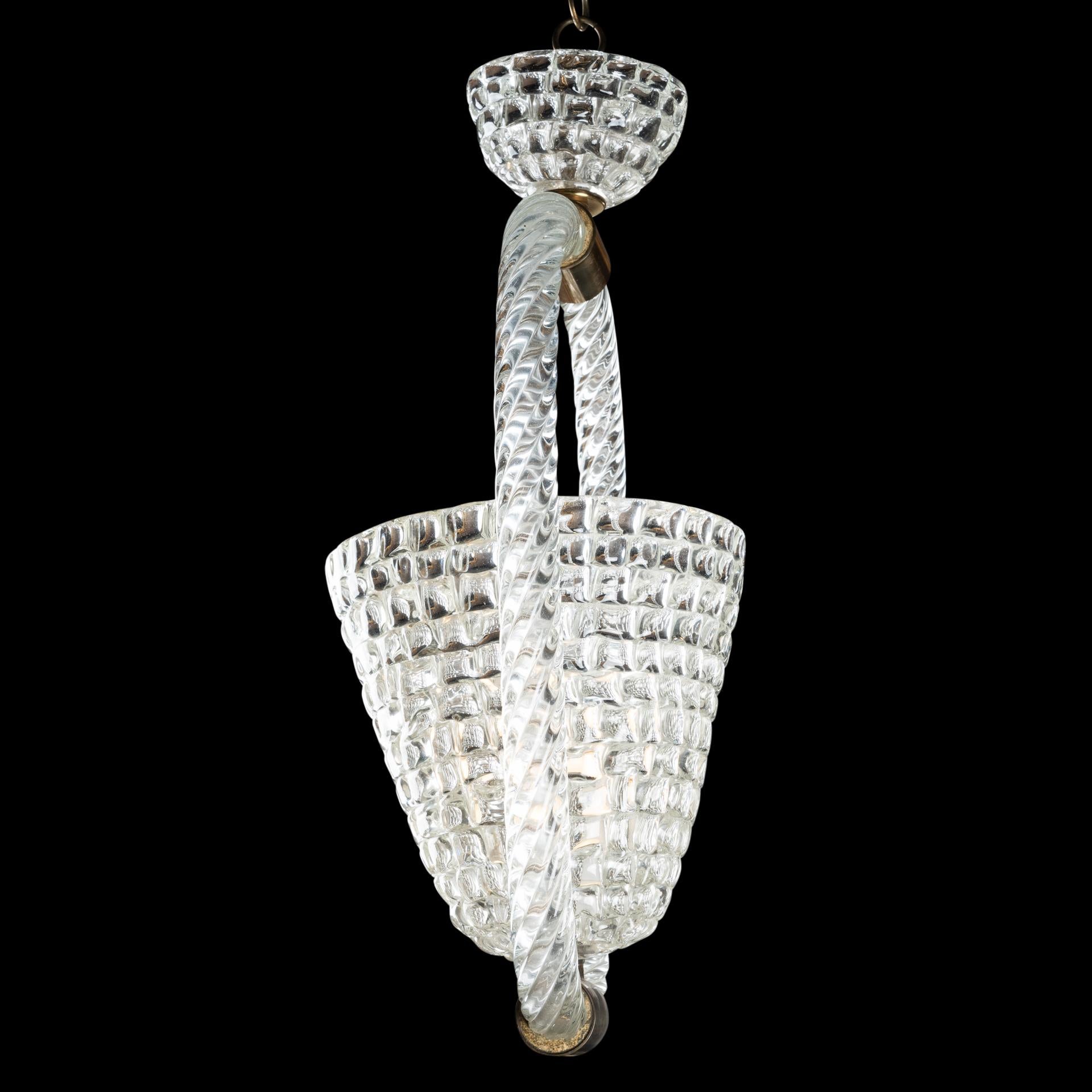 Doré 1950 Suspension Barovier et Toso en vente