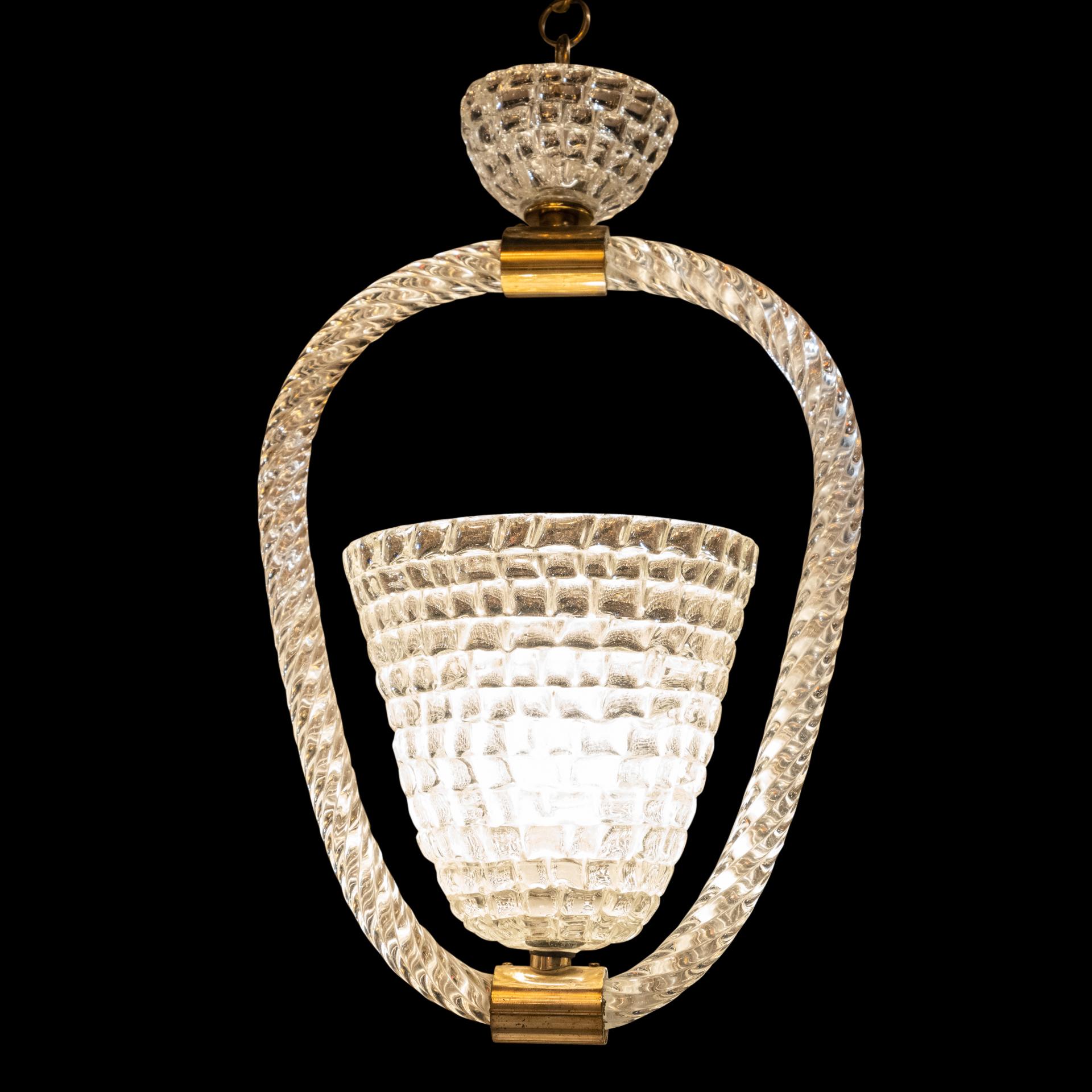 1950 Suspension Barovier et Toso Bon état - En vente à SAINT-OUEN-SUR-SEINE, FR