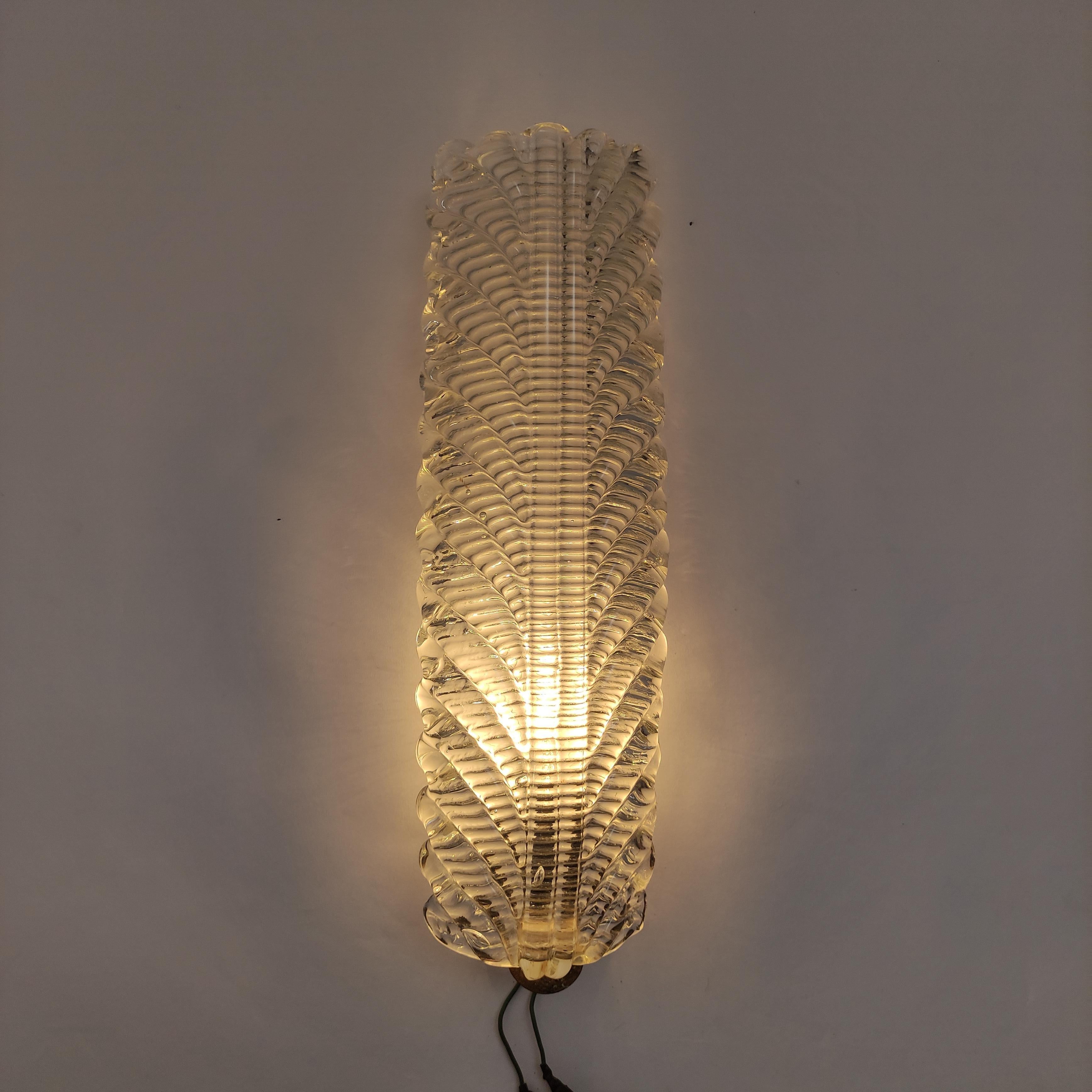 20th Century 1950 Barovier Murano applique For Sale
