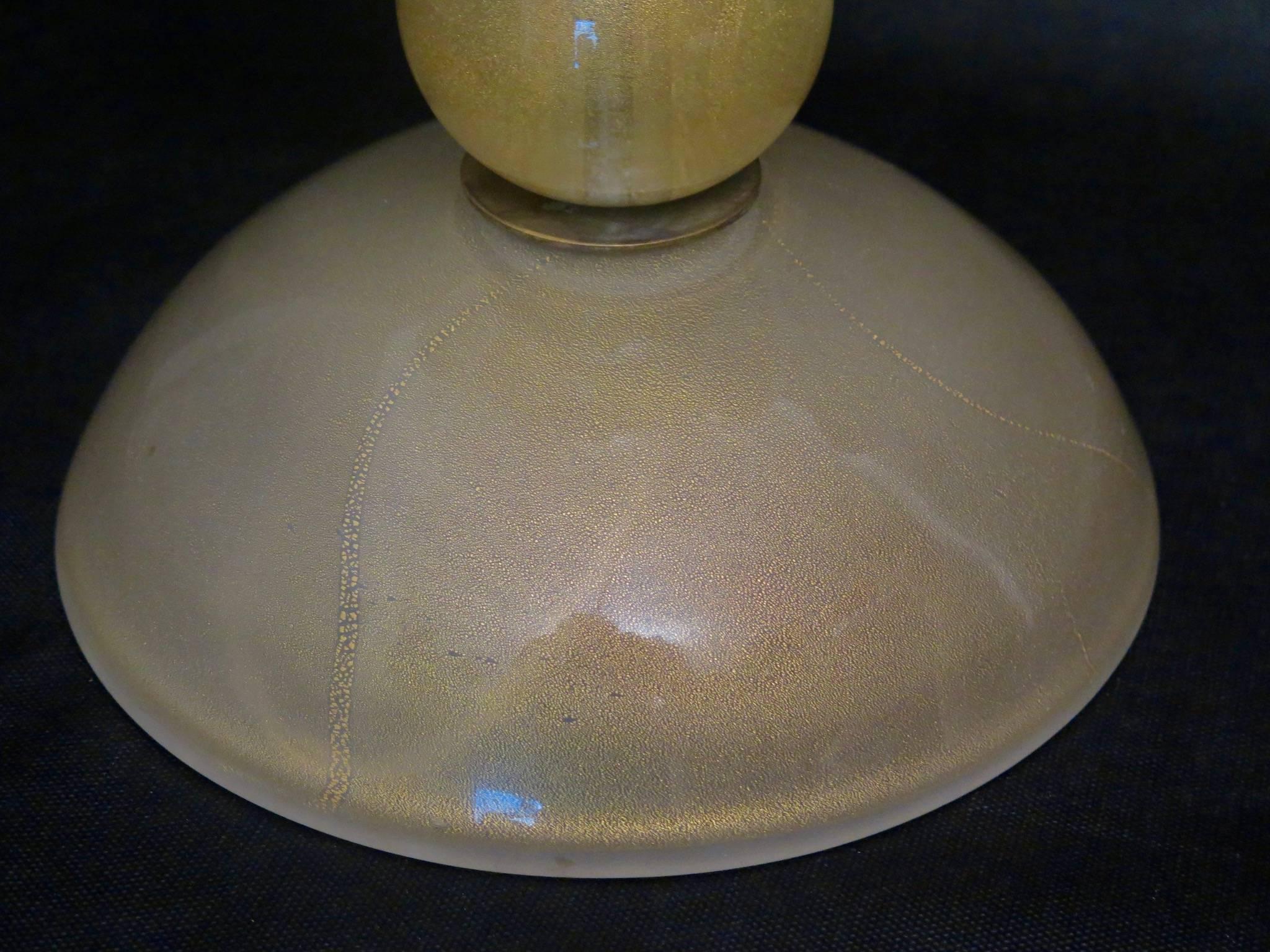 1950 Barovier & Toso Murano Italian Midcentury Table Lamp In Excellent Condition In Rome, IT