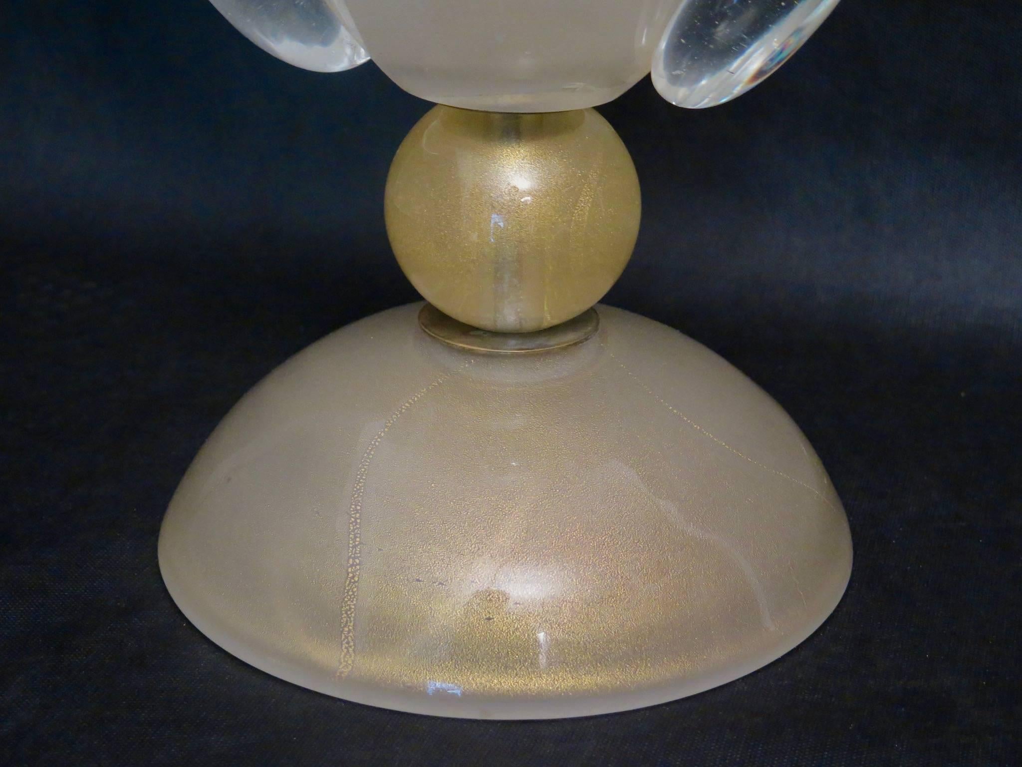 Art Glass 1950 Barovier & Toso Murano Italian Midcentury Table Lamp