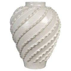 1950 Beautiful and Rare Pair of Malicorne Potiche by Emile Tessier