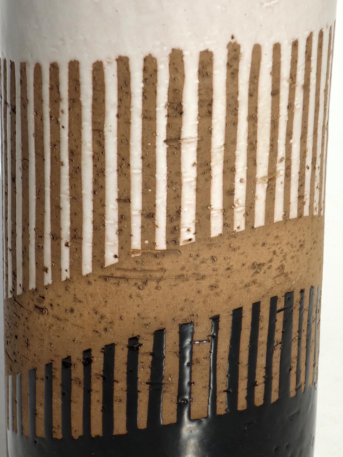 Ceramica Vaso in ceramica italiana del 1950 di Bitossi, set di 2 pezzi in vendita