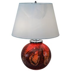 1950 Blown Glass Table Lamp by WFM Ikora