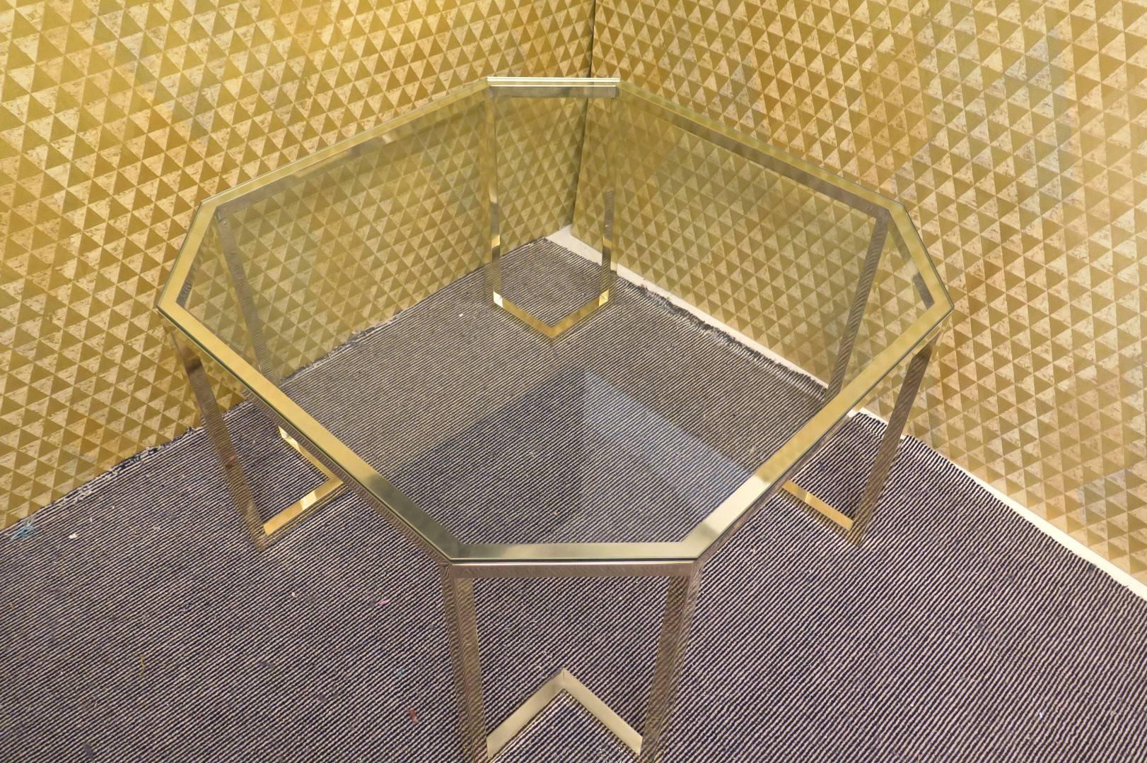 1950 Brass and Glass Italian Sofa Table 6