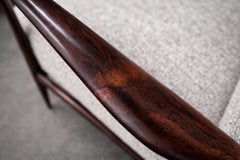 1950 Brazilian Modern Sofa by Giuseppe Scapinelli in Rosewood & Bouclé