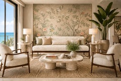 1950 Brazilian Modern Sofa by Giuseppe Scapinelli in Rosewood & Bouclé