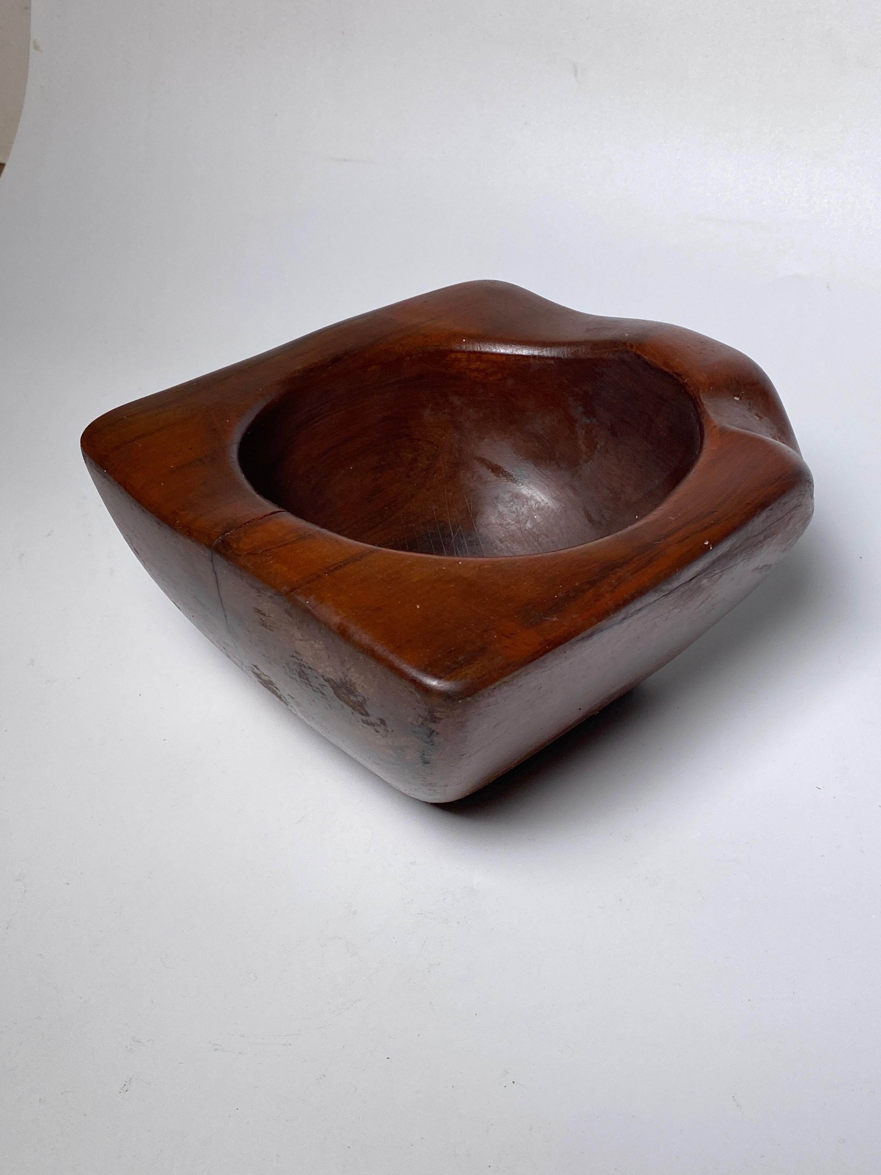 1950 Brutalist Wood Ashtray / Centrepiece For Sale 2