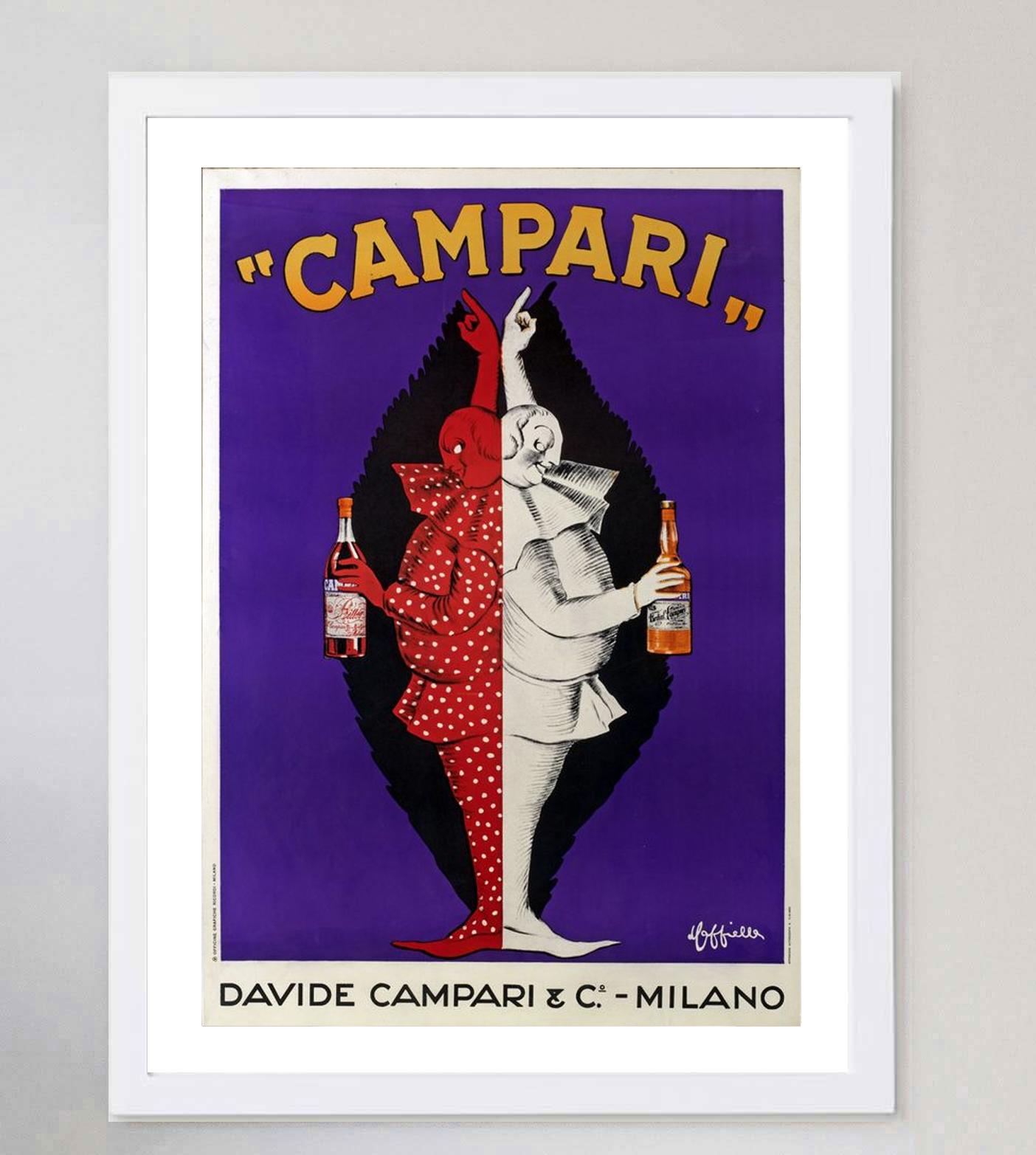 Italian 1950 Campari Leonetto Cappiello Original Vintage Poster For Sale