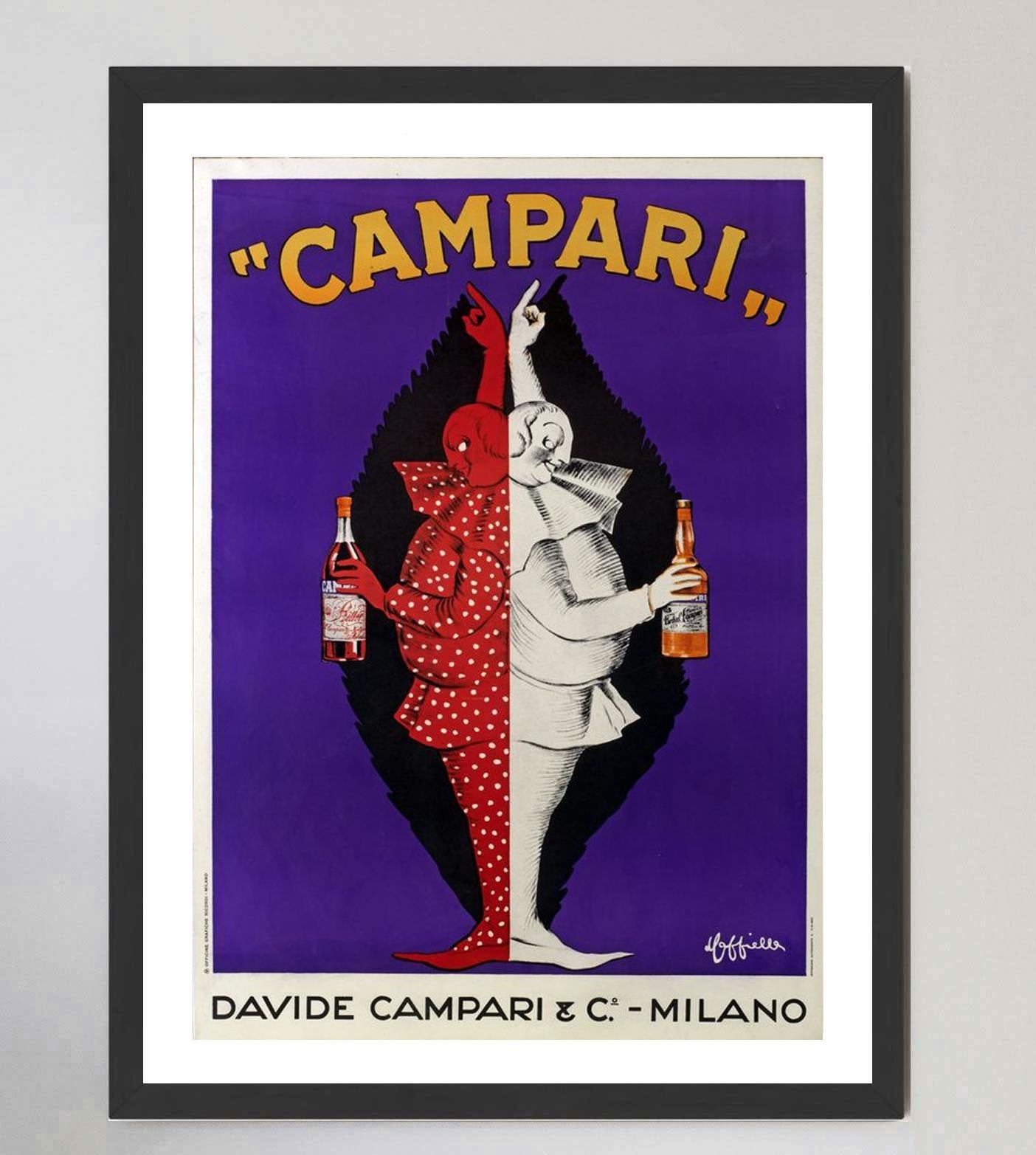 1950 Campari Leonetto Cappiello Original Vintage Poster In Excellent Condition For Sale In Winchester, GB