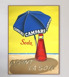 1950 Campari Soda - Eteint La Soif Original Vintage Poster