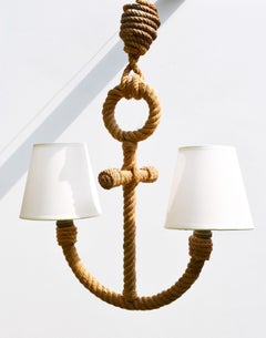 1950 Candlestick in Rope "Ancre De Marine" Audoux and Minet - France