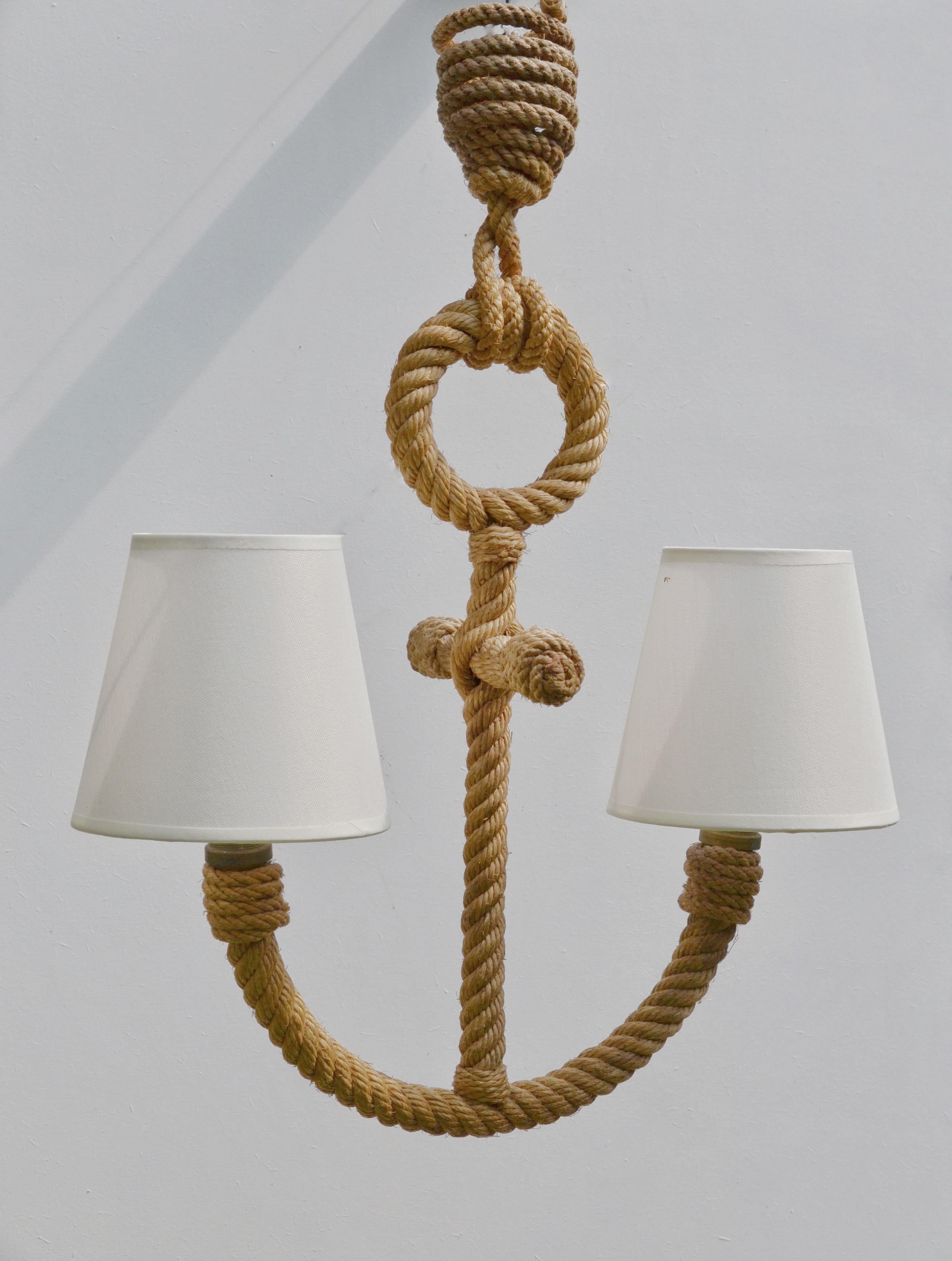Stile provenzale 1950 Candeliere in corda 