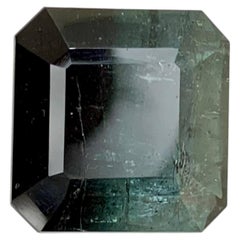 19.50 Carat Natural Loose Bicolor Tourmaline Stone Emerald Cut Afghan Gemstone