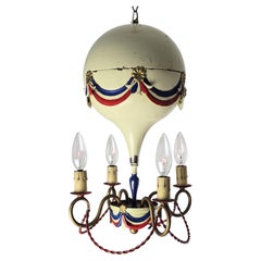 1950 Colorfull Hot Air Ballon Ciondolo in terracotta, Francia