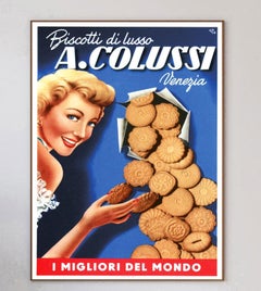 1950 Colussi Biscotti Venezia Original Vintage Poster