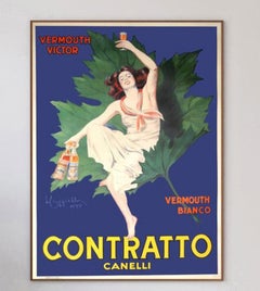 1950 Contratto Original Vintage Poster